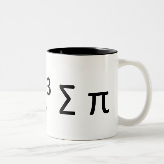 Math Geek Mug: i 8 sum pi Two-Tone Coffee Mug