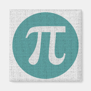 Math geek Pi symbol, blue circle and digits. Magnet