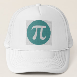 Math geek Pi symbol, blue circle and digits. Trucker Hat