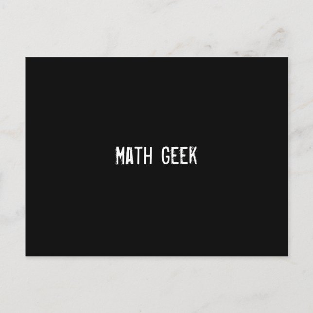 Math Geek Postcard (Front)