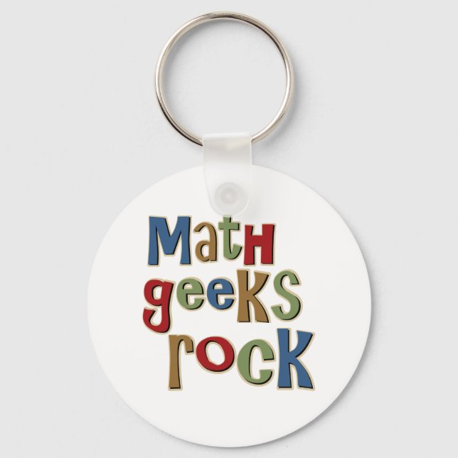 Math Geeks Rock Key Ring (Front)
