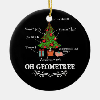 Math Geometry Christmas Tree Geometree Teacher Ceramic Tree Decoration