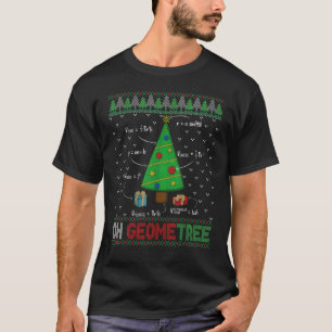 Math Geometry Christmas Tree Geometree Teacher Xma T-Shirt