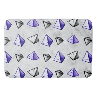 Math Geometry Geek Pyramid Pattern Bath Mat