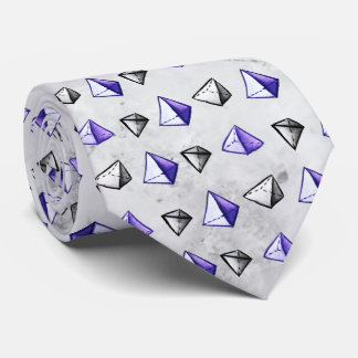 Math Geometry Geek Pyramid Pattern Tie