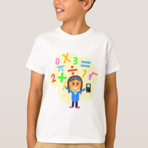 Math Girl Cartoon T-Shirt