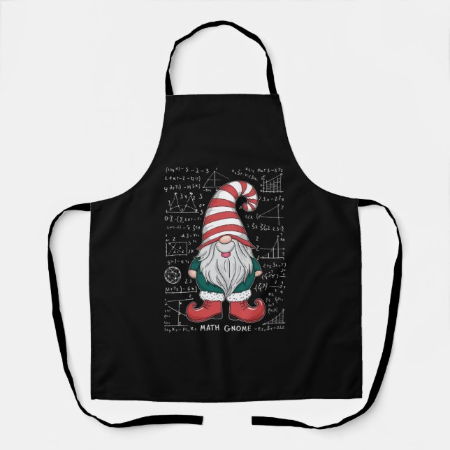 Math Gnome Family Matching Group Christmas Party  Apron (Front)