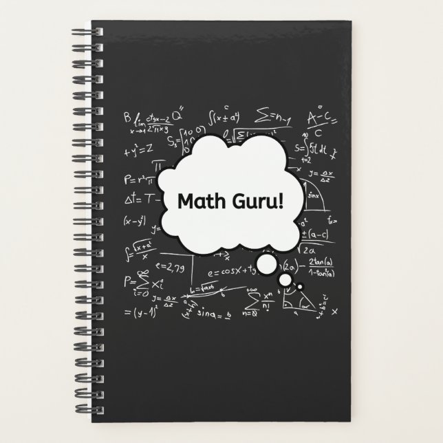 Math Guru – Funny Mathematics Teacher Equation  Planner (Front)