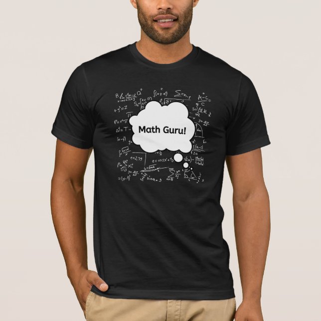 Math Guru – Funny Mathematics Teacher Equation  T-Shirt (Front)