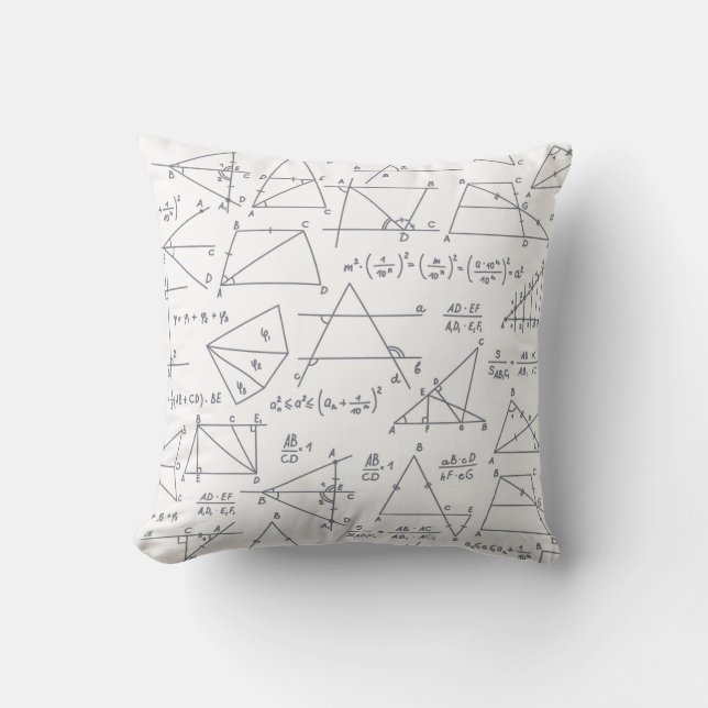 Math Hand Written Calculations Illustrations Cushion (Front)
