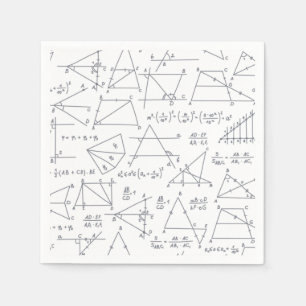 Math Hand Written Calculations Illustrations Napkin