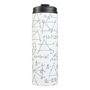 Math Hand Written Calculations Illustrations Thermal Tumbler