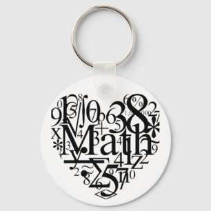 Math Heart Key Ring
