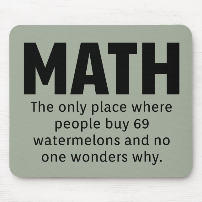 Math Humor Mouse Mat (Front)
