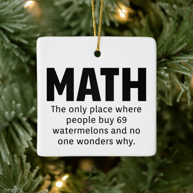 Math Humour Ceramic Ornament (Tree)