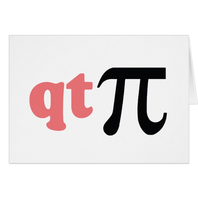 Math Humour - Cute Tee Pi (Front Horizontal)