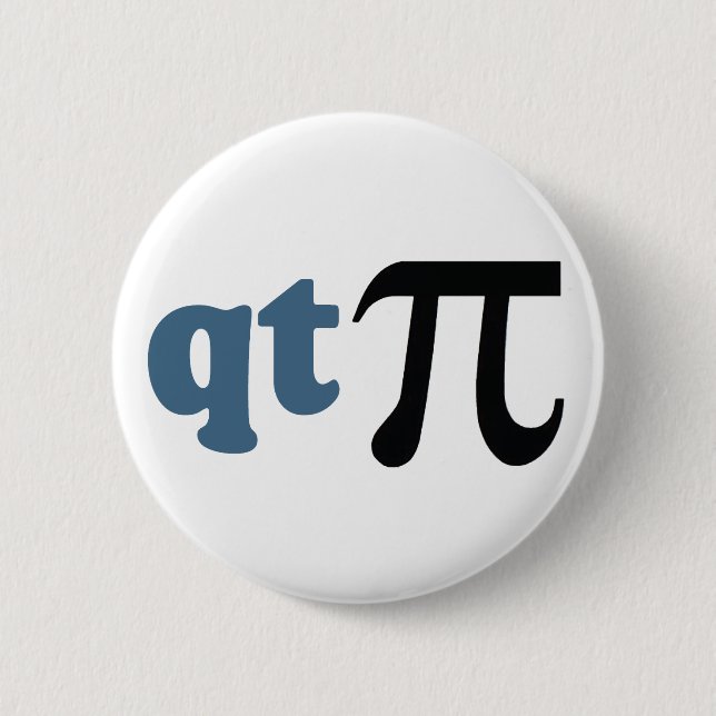 Math Humour - Cute Tee Pi 6 Cm Round Badge (Front)