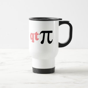 Math Humour - Cute Tee Pi Travel Mug