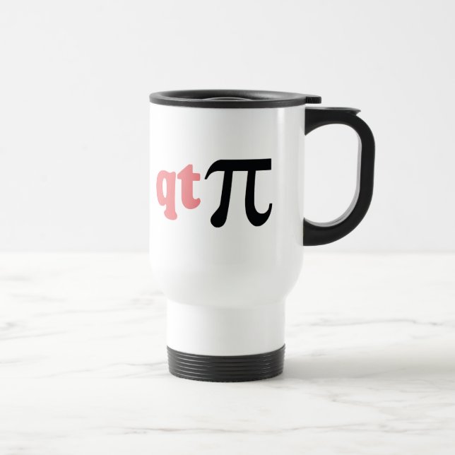 Math Humour - Cute Tee Pi Travel Mug (Right)