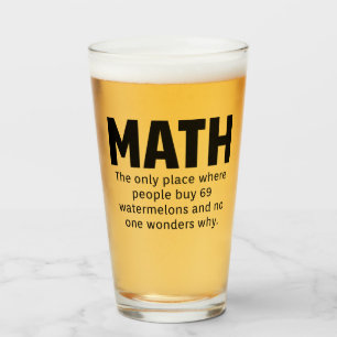 Math Humour Glass