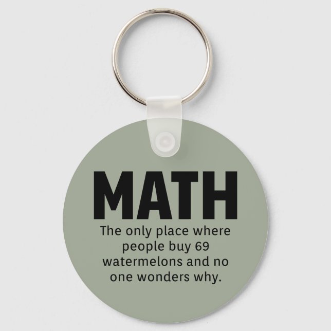 Math Humour Key Ring (Front)