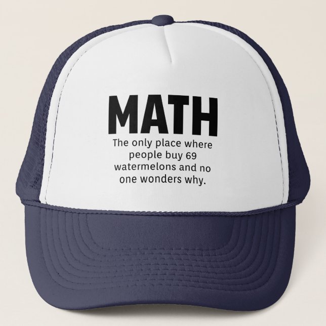 Math Humour Trucker Hat (Front)