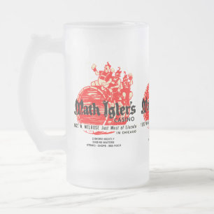 Math Igler's Casino Restaurant, Chicago Frosted Glass Beer Mug