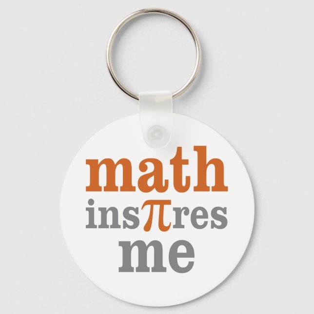 Math Inspires Me Key Ring (Front)