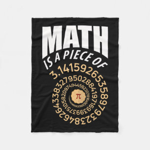 Math Is A Piece Of Pi Pie 3.14 Repeating Numbers S Fleece Blanket