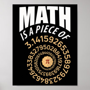 Math Is A Piece Of Pi Pie 3.14 Repeating Numbers S Poster