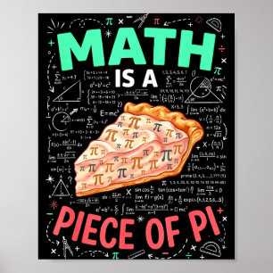 Math Is A Piece Of Pie - Pi Day & Math Lover T Poster