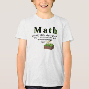 Math is confusing, Funny Math Pun Humour Tri-Blend Shirt