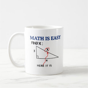 "Math Is Easy Funny Coffee Mug – Gift for Students