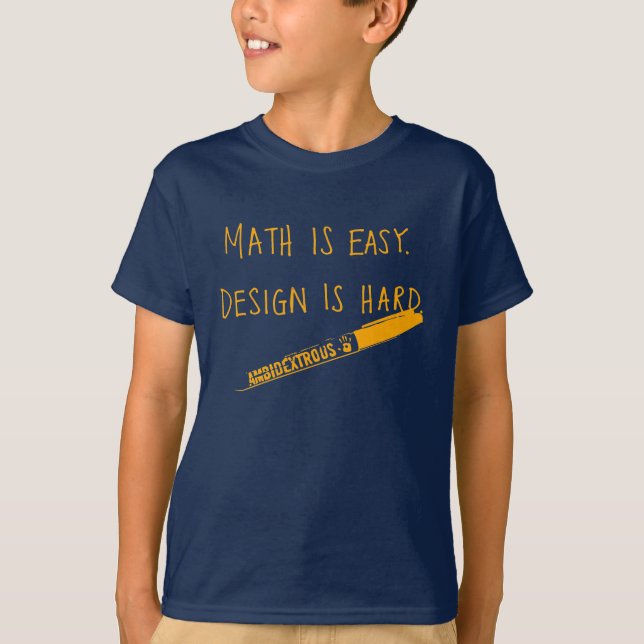Math Is Easy, Kids T-Shirt (Front)