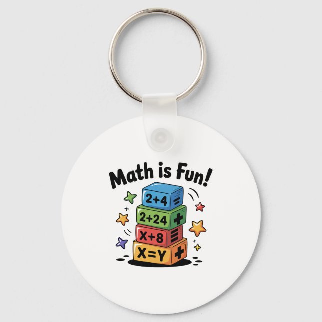 Math is fun stickers key ring (Front)