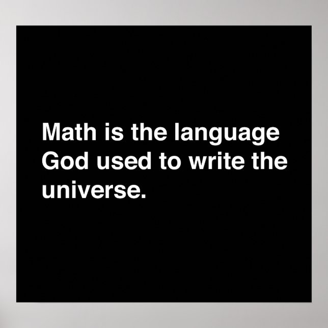 Math is Gods Language Poster (Front)