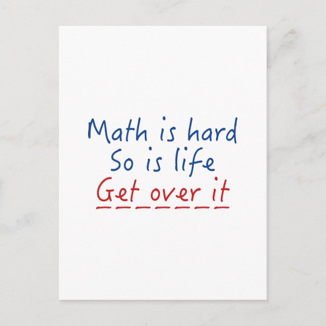 Math Is Hard Postcard (Front)
