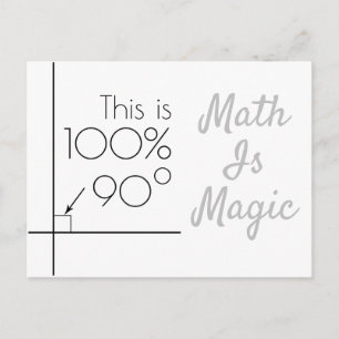 Math Is Magic funny customisable Postcard
