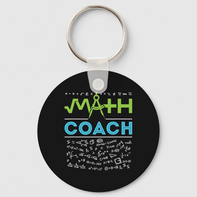 Math is My Jam First Day Back To School Math Teach Key Ring (Front)