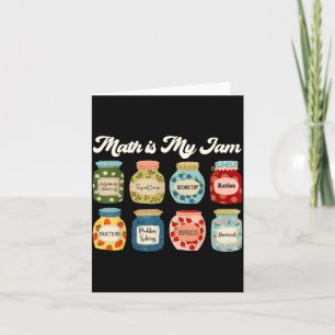 Math Is My Jam Teacher Shirt Stem Student Clroom Card