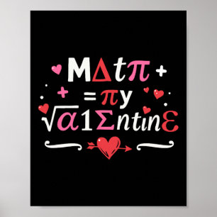 Math Is My Valentine Symbols For Teacher Valentine Poster