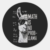 Math Is No Prob-llama Funny Llama Man Women