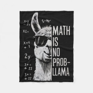 Math Is No Prob-llama Funny Llama Man Women Fleece Blanket