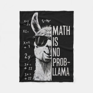 Math Is No Prob-llama Funny Llama Man Women Fleece Blanket