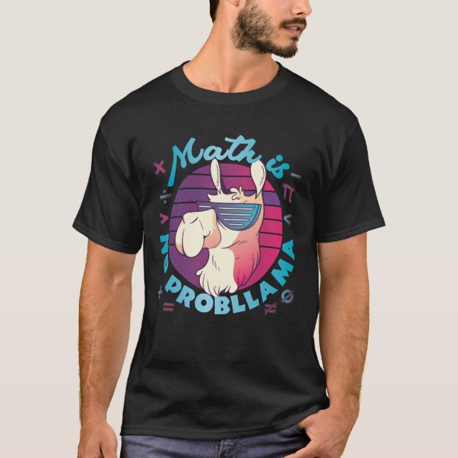 Math Is No ProbLlama T-Shirt (Front)
