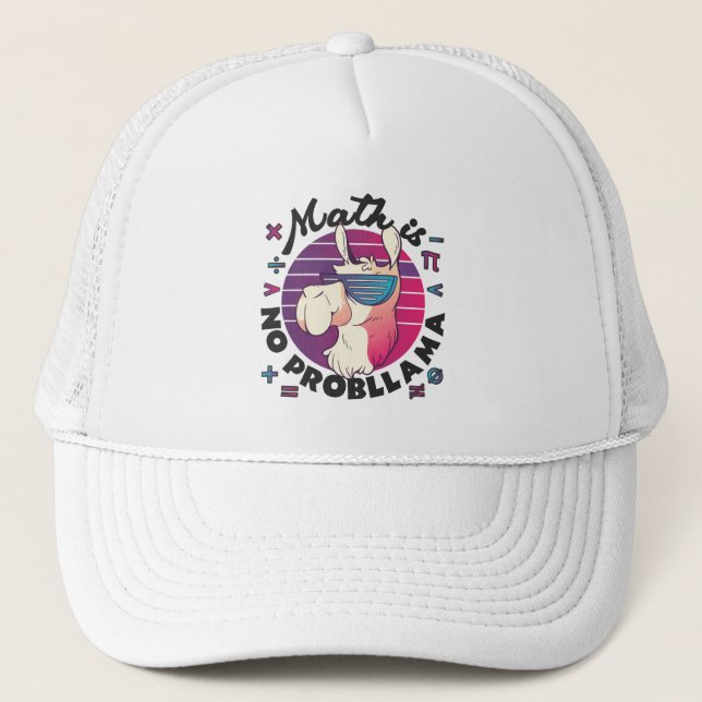 Math Is No ProbLlama Trucker Hat (Front)