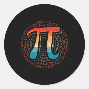 Math Is Simple As Pi Math Teacher Happy Pi Day Lov Classic Round Sticker