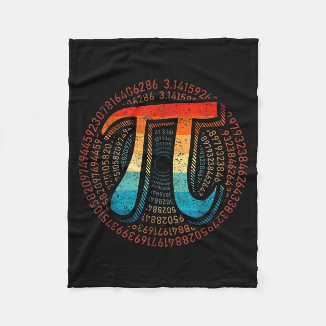 Math Is Simple As Pi Math Teacher Happy Pi Day Lov Fleece Blanket (Front)