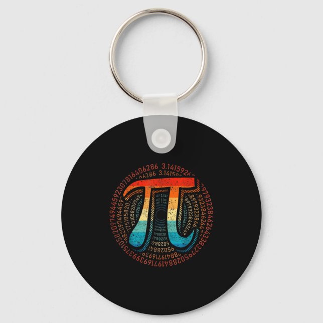 Math Is Simple As Pi Math Teacher Happy Pi Day Lov Key Ring (Front)