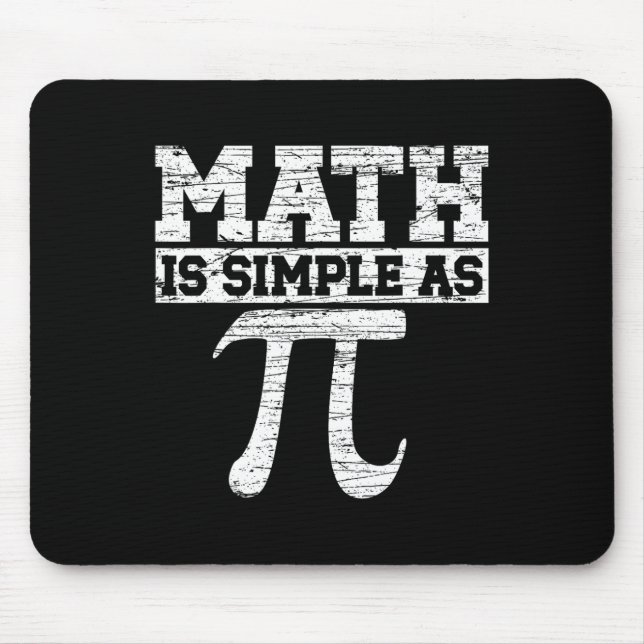 Math Is Simple As Pi Math Teacher Happy Pi Day Lov Mouse Mat (Front)